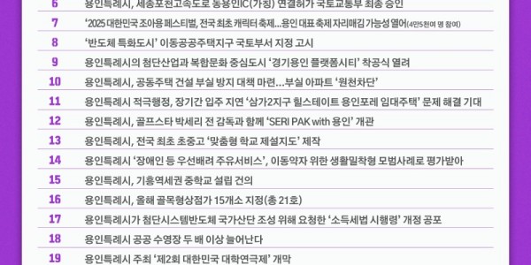 1-1. 용인특례시, 2025년 용인시 주요뉴스를 뽑아주세요 홍보 포스터.jpg